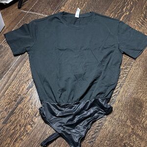 SPANX Black Crewneck Short-Sleeve Bodysuit